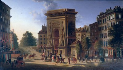 View of the Porte St. Denis and the Boulevard de Bonne Nouvelle by Pierre Alexandre Pau de Saint Martin